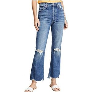 MOTHER The Tripper Chew High-Rise Distressed Ankle